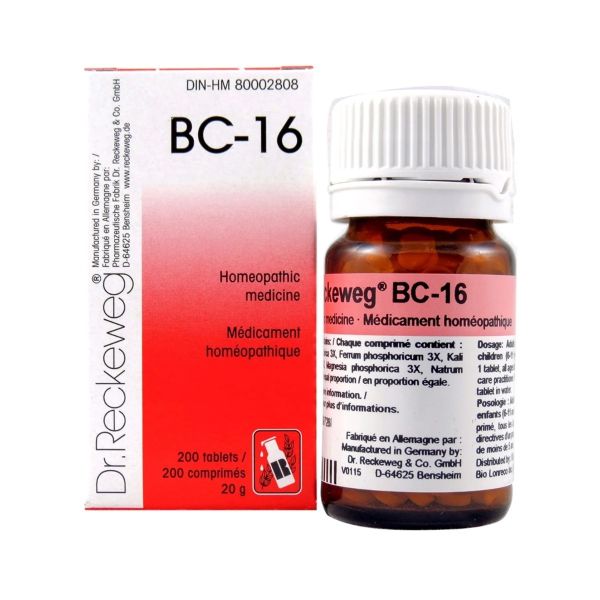 Dr. Reckeweg Homeopathy BC16 - 200 Tablets