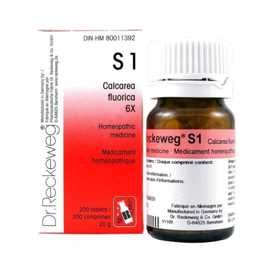 Dr. Reckeweg Homeopathic  S1 - Calcarea Fluorica 6X - 200 Tablets